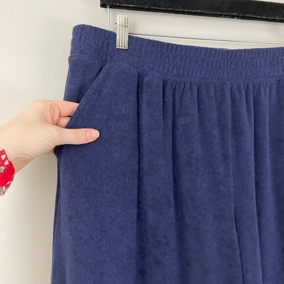 Offline by Aerie Navy Summer Lights Terry Wide Leg Pants Size XL - Picture 5 of 7
